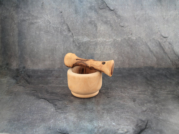 Motar-pestle olive wood