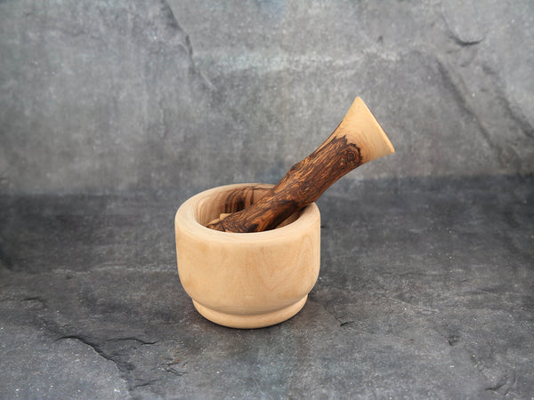 Motar-pestle olive wood